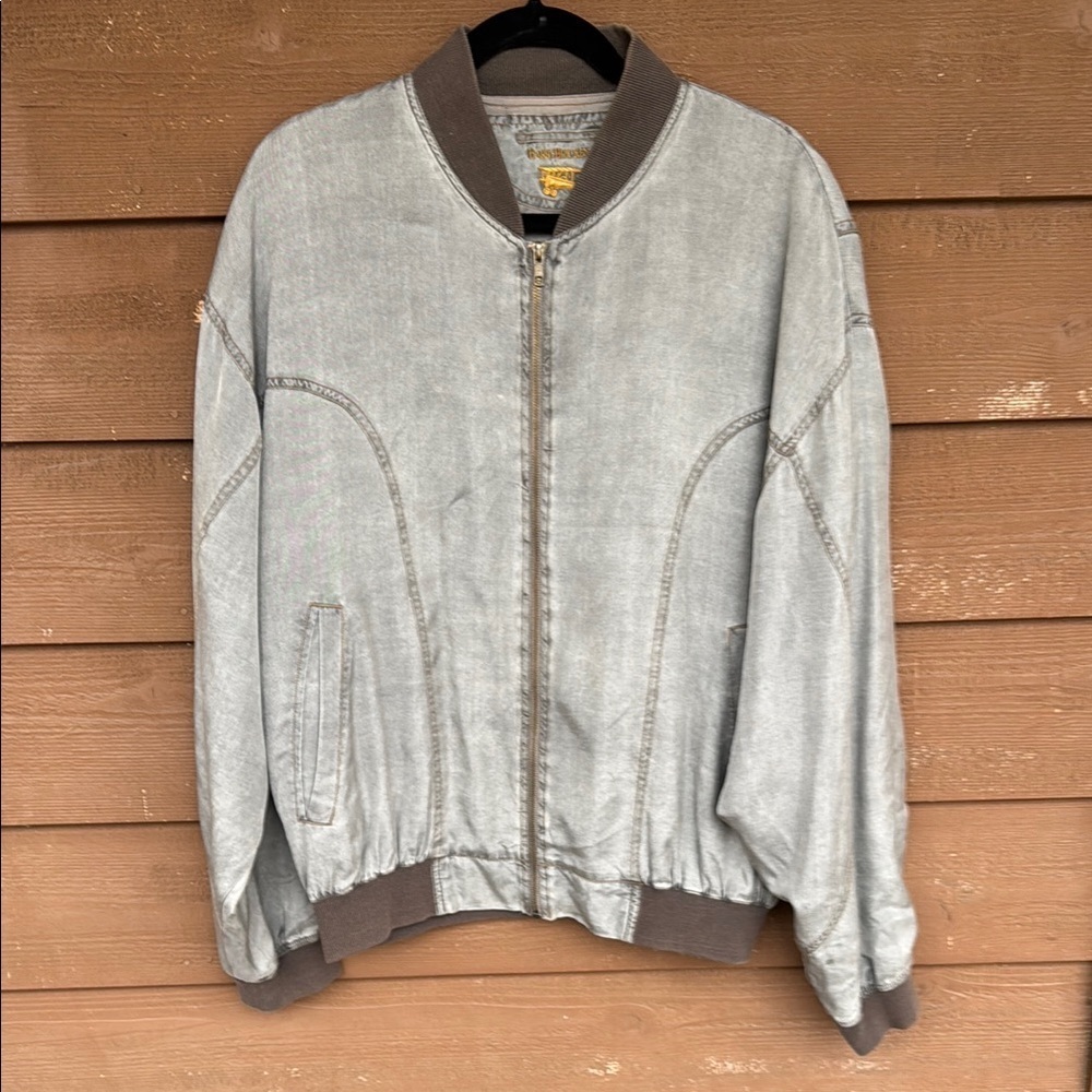 COPY - Barry Bricken Men's Gray and brown silk jacket size XL
